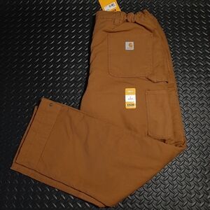 Carhartt Washed Duck Insulated Pant 0B5471-M Men's 105471-BRN Size LARGE/REGULAR